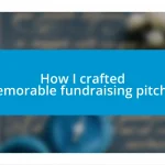 How I crafted memorable fundraising pitches