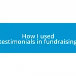 How I used testimonials in fundraising