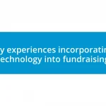 My experiences incorporating technology into fundraising