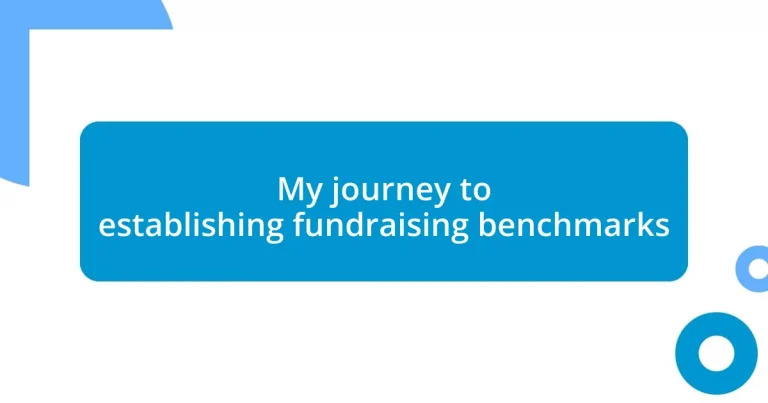 My journey to establishing fundraising benchmarks